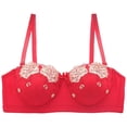 thumbnail image 1 of Women‘s Sexy Embroidered Support Bra  Oversized Adjustable Bra   French Style, 1 of 3