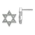 thumbnail image 2 of 14K White Gold Diamond Star of David Earrings (0.384Ct), 2 of 4