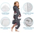 thumbnail image 7 of Dark Christmas Snowman Pattern Hooded Bath Towel，60"x35" for Ages 3 To 12 Kids, Quick Dry Lightweight Soft Microfiber Hood Beach Towel Cover Up for Kids, 7 of 7