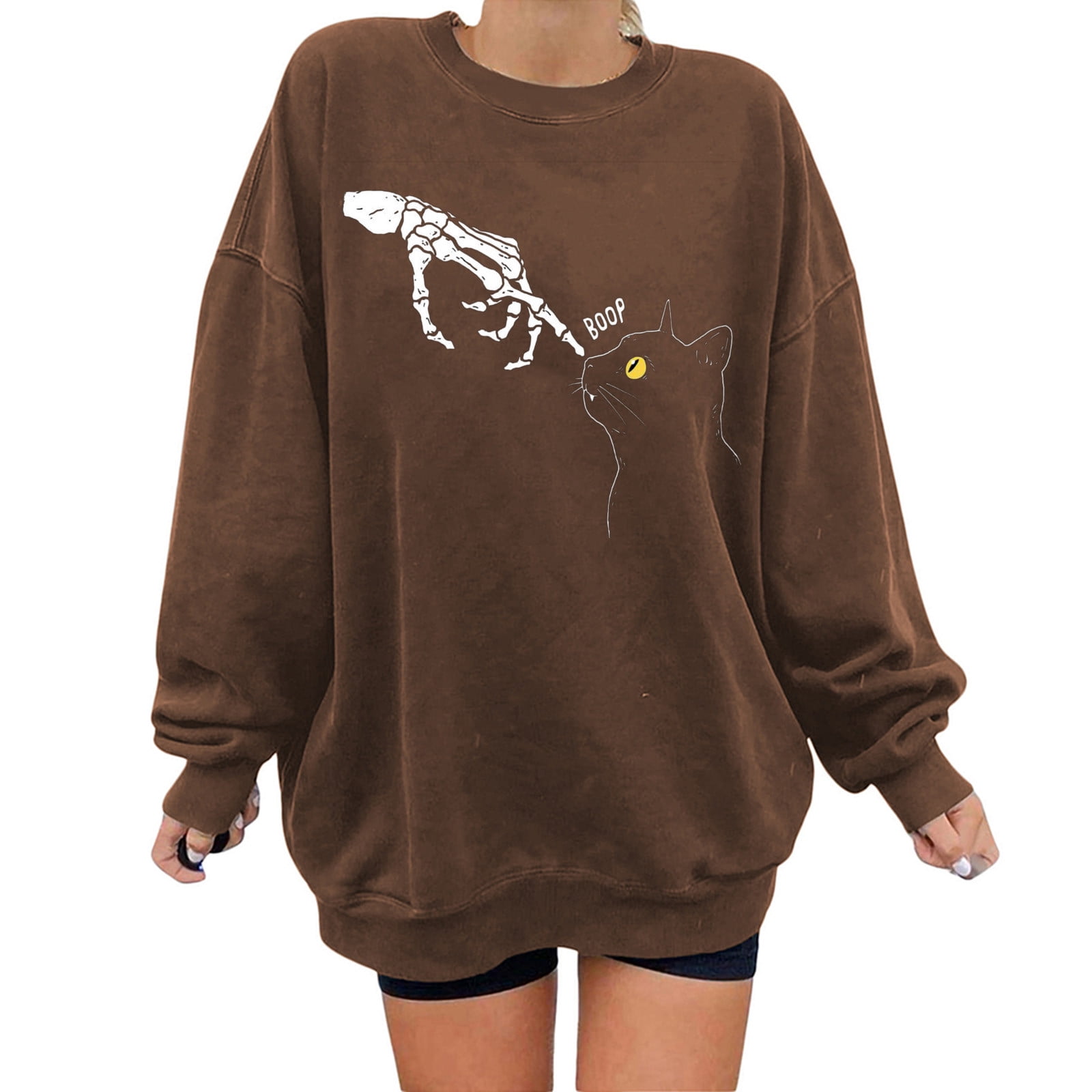 Sayhi Womens Sweatshirts no Hood Plus 
