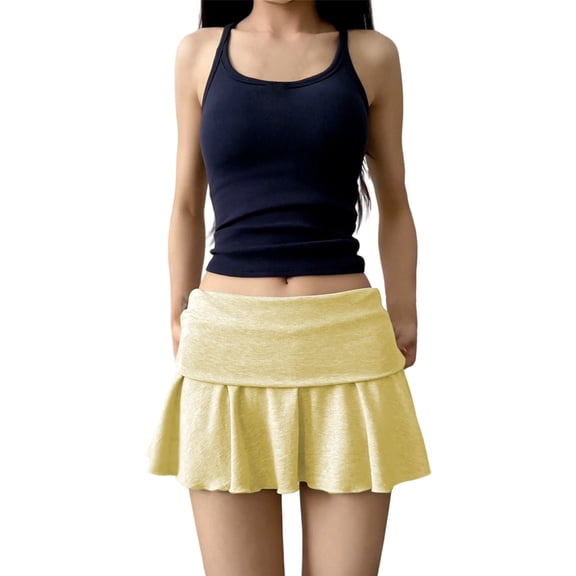 DHFJKG Tennis Skirts For Women High Waist Pleated Athletic Skorts For Workout Yoga Running Stretchy Wide Waistband Comfortable Trendy Skirt