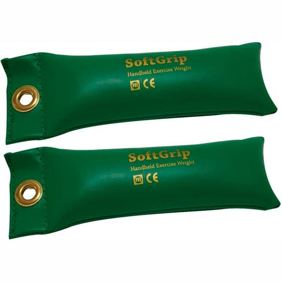 Fabrication B2192673 CanDo SoftGrip Hand Weight - Green - Pack of 2 - 2 lbs