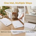 thumbnail image 5 of REGALWOVEN High-End Bathroom Rug - Ultra Plush Absorbent Microfiber Bath Mat, Non-Slip Machine Washable Shag Shower Rug White Banana Pattern 32" x 20", 5 of 5