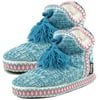 Muk Luks Womens Slipper Boots Indoor House Shoes Cute Sweater Knit Ankle Booties