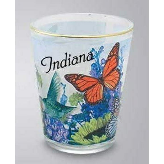 Indiana Floral Bird Shot Glass