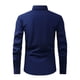 thumbnail image 3 of pstuiky camisa de manga larga para hombre, Camisa de negocios tipo cárdigan con cuello vuelto liso a la moda para hombre salir tops xxl, 3 of 8