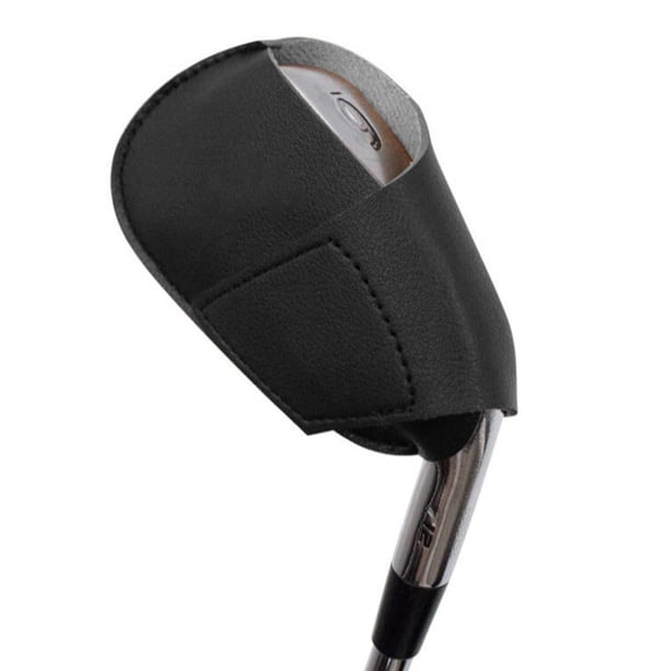 Golf Iron Club Head Cover Rod Head Funda protectora PU Cuñas Cover (Negro)