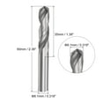 thumbnail image 2 of Uxcell 8.1mm C2/K20 Tungsten Carbide Straight Shank Spiral Flutes Twist Drill Bit, 2 of 5