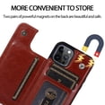 thumbnail image 4 of Dteck Case for Apple iPhone 12 Pro Max 6.7-inch,Shockproof PU Leather Wallet Case Card Holder Kickstand Flip Magnetic Hybrid Rubber Back Phone Cover,Brown, 4 of 7