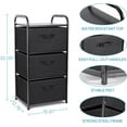 thumbnail image 3 of Dresser Tower with  Drawers,Fabric Dresser Drawer Organizer Unit,Dresser Chest with Wood Top,Vertical Storage Dresser,Small Dresser for Bedroom,Office, 3 of 8