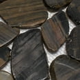 thumbnail image 3 of Rainforest Striped Sliced High-Polish Pebble Stone Floor and Wall Tile 12" x12" (5.0 Sq. ft. / Case), 3 of 4