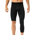 thumbnail image 2 of WXLWZYWL Men's 2 in 1 Running Pants with Shorts, Cool Dry Workout Baselayer Compression Tights Cropped Legging, 2 of 6