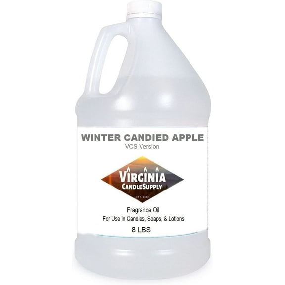 Winter Candied Apple Fragrance Oil 8 LB Bottle for Candle Making, Soap Making, Tart Making, Room Sprays, Lotions, Car Fresheners, Slime, Bath Bombs, Warmers