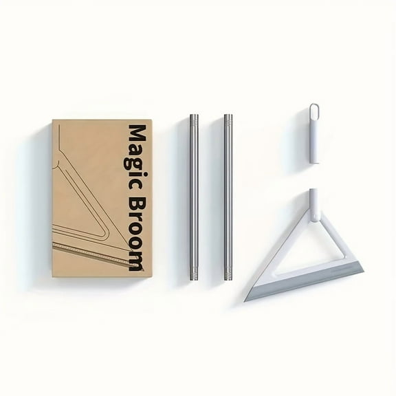 Magic Broom with Silicone Strip – Versatile Rubber Broom with Removable Head for Pet Hair, Dust, Water & Glass Cleaning, Ideal for Living Room, Bedroom, Bathroom & Kitchen