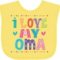 thumbnail image 3 of Inktastic I Love My Oma Granddaughter Girls Baby Bib, 3 of 4