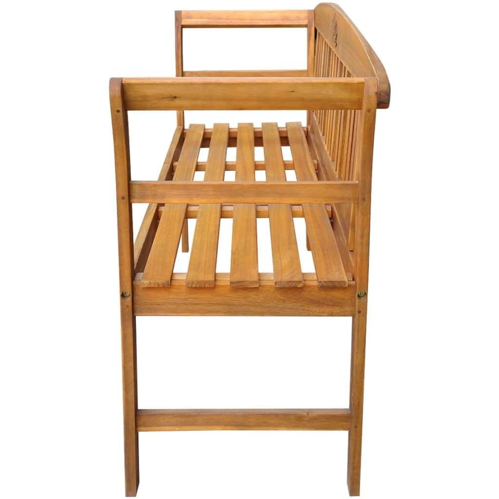 Kepooman 61" Outdoor Patio Wooden Bench for Backyard Balcony Deck, Brown Kepooman 61" Outdoor Patio Wooden Bench for Backyard Balcony Deck, Brown
