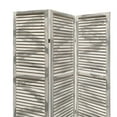 thumbnail image 2 of Benzara BM205395 3 Panel Foldable Wooden Shutter Screen with Straight Legs, Gray, 2 of 2