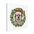 thumbnail image 2 of Fab Funky 'Christmas Des Husky Wreath' Canvas Art, 2 of 3