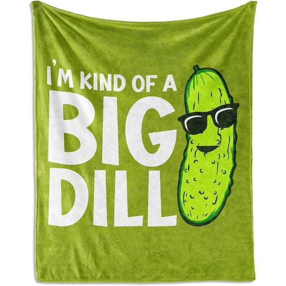 FJTP Pickle Funny Throw Blanket for Young Adults Men Women Boy Girl Gift Soft Fluffy Cozy Fuzzy Plush Flannel Blankets Gift - Novelty Blanket Throws for Bed, Sofa, Bedroom Chairs Dorm Winter