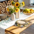 thumbnail image 4 of Spring Gnomes Round 13 Inch Placemats Set of 6, Farmhouse Botanical Sunflowers Wooden Grain HeatResistant Non Slip Place Mats for Dining Table, Wipeable Braided Kitchen Table Mats for Housewarming, 4 of 9