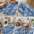 thumbnail image 5 of Navy Blue Coastal Area Rugs 3'x5', Small Throw Rugs for Living Room Bedroom, Summer Beach Nautical Starfish Coral Vintage Indoor Outdoor Rug Non-Slip Low Pile Carpet Runner Reversible Floor Mats, 5 of 8