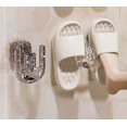 thumbnail image 2 of Estante for zapatillas de baño con ventosa, almacenamiento de zapatillas desmontable y drenaje for colgar en la pared, artefacto de secado, 2 of 2