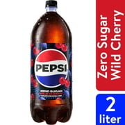Pepsi Cola Zero Sugar Wild Cherry Cola Soda Pop, 2 Liter Bottle