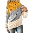 thumbnail image 1 of Sudaderas con capucha para mujer, cuello redondo, casual, manga larga, bloques de color, sudaderas con capucha, suéteres, tops de otoño Levamdar WRMH-1664-105, 1 of 5