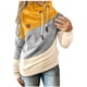 thumbnail image 1 of Sudaderas con capucha para mujer, suéter con cuello vuelto, informal, de manga larga, color block, sudaderas con capucha, suéteres, tops de otoño Adepaton WRMH-1664-77, 1 of 5