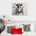 thumbnail image 5 of Orinice  Highland Cow Wall Decor Poster Funny Cow in Toilet Reading Newspaper, Black and White Wall Poster for Bathroom Toilet  16x12in, 5 of 6