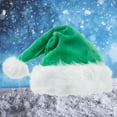thumbnail image 4 of Santa Hat, Christmas Hat, Santa Hat Holiday for Adults Unisex Velvet Comfort Extra Thicken Fur Xmas Hat for New Year Festive Party, Christmas Gifts for Teens, 4 of 5
