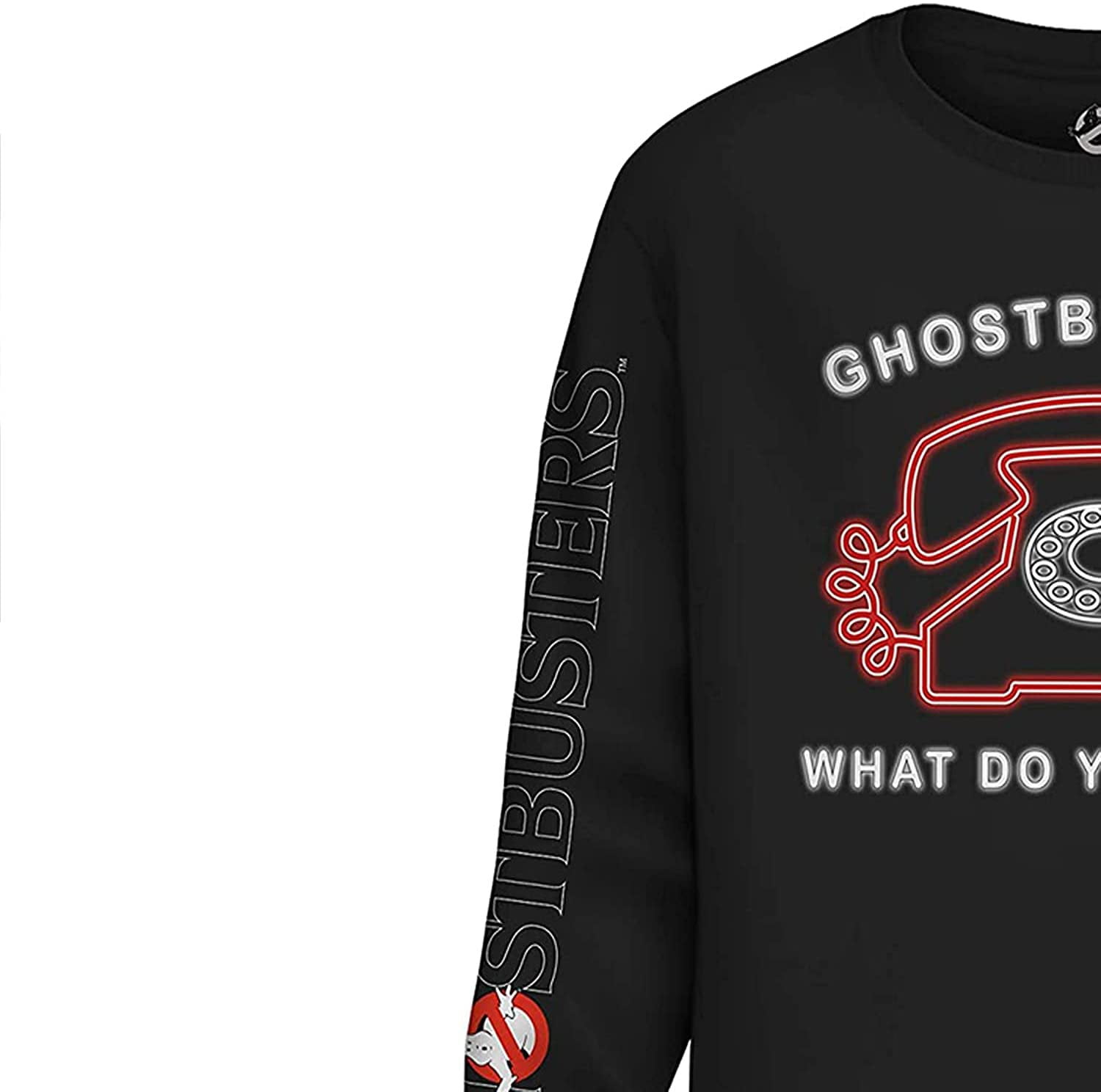 Ghostbusters Mens Classic Logo Shirt Long Sleeve Graphic T-Shirt