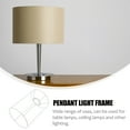 thumbnail image 5 of PTOOTP White Metal Round Lampshade Frame DIY Replacement Modern Home Office Cafe E27 Fittings, 5 of 8