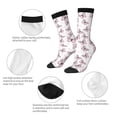 thumbnail image 3 of Fuzoiu Pink Butterflies (2) Print Athletic Crew Socks for Men & Women,Casual Crew Socks,Above Ankle Crew Socks for Business, Casual, 3 of 6