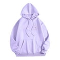 thumbnail image 5 of Htigea Womens Oversized Sweatshirts Fleece Hoodies Cute Graphic Pullover Tops Casual Loose Fit Long Sleeve Shirts with Pockets Purple M, 5 of 5