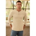 thumbnail image 3 of Iceglad Men's Henley Sweatshirt Long Sleeve Button Sweatshirt Fashion Casual Pullover Shirt, 3 of 8