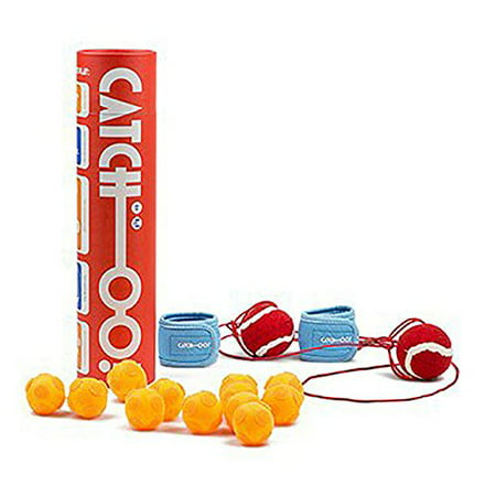 Marbles Catchoo 3.0, Game of tossing a fuzzy ball on an elastic string to snag and grab balls covered with velcro-like fasteners. By Spin Master from