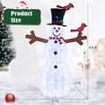 thumbnail image 3 of Gymax 4.8 FT Christmas Snowman with 120 LED Lights Collapsible Xmas Snowman, 3 of 10