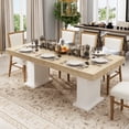 thumbnail image 7 of KULAGAGA Large Dining Table for 6-8 People, 78.7-inch Rectangular Wood Kitchen Table for Dining Room, 7 of 7