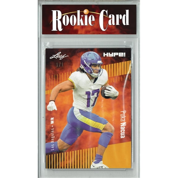 Certified Mint Puka Nacua 2023 Leaf HYPE #132A Gold Blank Back #1/1 Rookie Card Los Angeles Rams