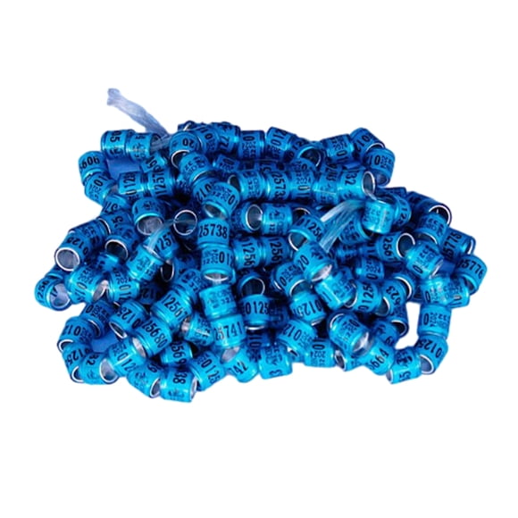 50x 2023 Anneaux de Jambe de Pigeon Bandes de Pied d'Oiseau Caille d'Amour pour Bantam Chardonneret Canari Bleu