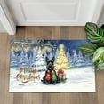 thumbnail image 4 of Merry Christmas Scottish Terrier Snowy Winter with Gifts Tree Decorations Doormat Scottie Dog Lover Gifts Indoor Outdoor Welcome Mat - 12020, 4 of 5