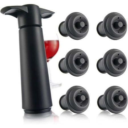 

Wine Saver Pump Black with Grey Stoppers (0980450-MMP)