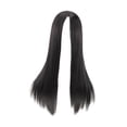 thumbnail image 3 of Peluca negra larga y recta para mujer, peluca de pelo sintético encantadora, transpirable, elegante, 70cm, para disfraz de Cosplay, aniversario, boda, 3 of 8