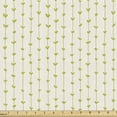 thumbnail image 1 of Love Fabric by the Yard Upholstery, Minimalist Pattern with Tiny Hearts on Vertical Thin Lines Design, Decorative Fabric for DIY and Home Accents, Yellow Green and Ivory by Ambesonne, 1 of 5