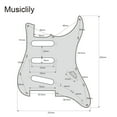 thumbnail image 2 of Musiclily Pro SE Pre-wired Standard SSS Pickguard with Staggered Alnico 5 Magnet Single Coil Pickups for ST Style Electric Guitar, 3ply Cream, 2 of 5