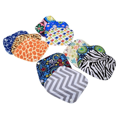 10Pack Cloth Menstrual Pads Reusable Sanitary Napkins - Perfect For Heavy Flow Or Overnight Avoid Leaks, 20*18cm(Randomly (Best Sanitary Napkin For Heavy Flow)