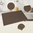 thumbnail image 4 of Silicone Dish Drying Mat for Kitchen Counter, Rectangular Waterproof Kitchen Mat, Heat Resistant Silicone Mat Coffee 17.7*11.8*0.4 inch, 4 of 6