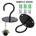 thumbnail image 2 of Maytalsory Plant Hook Solid Color Home Ceiling Lamp Light Umbrella Handbag Frying Pan Flower Pot Hanger Rack Bracket with Screws Gold, 2 of 6