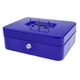 thumbnail image 1 of Caja de caja chica Metal Seguridad Bandeja Titular Llave Azul Sunnimix Caja de dinero en efectivo, 1 of 8